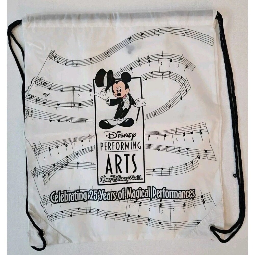 New Vintage Walt Disney World 25yr Magical Performances Drawstring Backpack NwoT